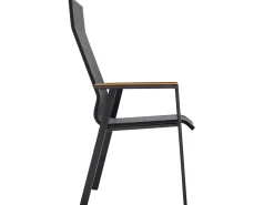 Soul Stapelsessel hoch anthracite mit Teak-Armlehne