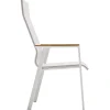 Soul Stapelsessel hoch white mit Teak-Armlehne