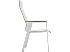 Soul Stapelsessel hoch white mit Teak-Armlehne