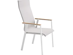 Soul Stapelsessel hoch white mit Teak-Armlehne