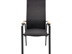 Soul Verstellsessel hoch anthracite mit Teak-Armlehne