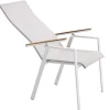 Soul Verstellsessel hoch white mit Teak-Armlehne