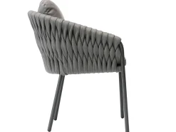 Stapelsessel Corda Alu anthracite String Flex anthracite Kissen 072 anthracite