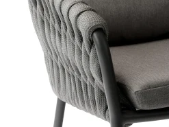 Stapelsessel Corda Alu anthracite String Flex anthracite Kissen 072 anthracite