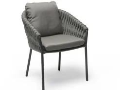 Stapelsessel Corda Alu anthracite String Flex anthracite Kissen 072 anthracite