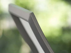 Stapelsessel Kari hoch Alu anthrazit Textilenbezug silber