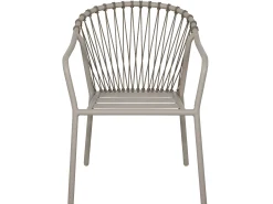 Stapelsessel Sevilla Alu Rope Graubeige