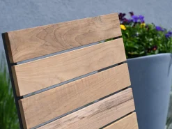 Stapelsessel Valis Highback Teakholz Edelstahl anthrazit