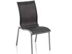 Stapelstuhl Tampa Alu Outdoorgewebe silber/charcoal