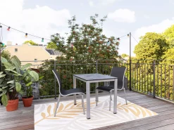 Stapelstuhl Tampa Alu Outdoorgewebe silber/charcoal