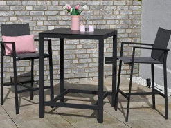 Stehtisch Barolo Aluminium anthrazit HPL 80x80cm