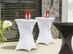 Stehtischüberzug Husse San Remo Ø85cm Weiß