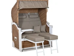 Strandkorb Luxury Aluminium XL PE Arabica Dessin Southend 168