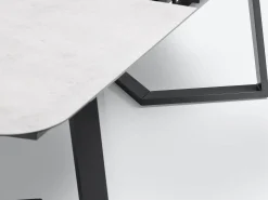 Synchron Ausziehtisch 160/210x100cm Alu anthrazit Glas-Keramik grau