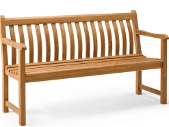 Teakholz Bank Broadfield 146cm Dreisitzer