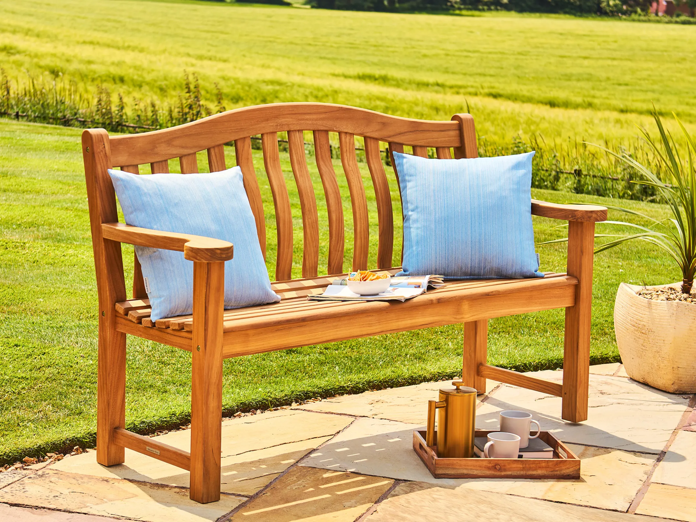 Teakholz Bank Turnberry 154cm 3-Sitzer