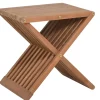 Teakholz Beistelltisch Outdoor Hocker X-Stool