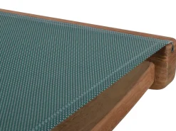 Teakholz Fußhocker Miami mit Outdoorgewebe