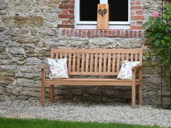 Teakholz Garten Bank Lugana 150cm 3-Sitzer