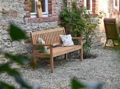 Teakholz Garten Bank Lugana 150cm 3-Sitzer