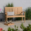 Teakholz Gartenbank Milano Premium 124cm 2-Sitzer