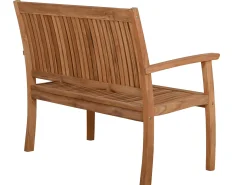 Teakholz Gartenbank Milano Premium 124cm 2-Sitzer