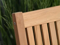 Teakholz Gartenbank Milano Premium 124cm 2-Sitzer