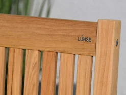 Teakholz Gartenbank Milano Premium 124cm 2-Sitzer
