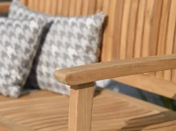 Teakholz Gartenbank Milano Premium 124cm 2-Sitzer
