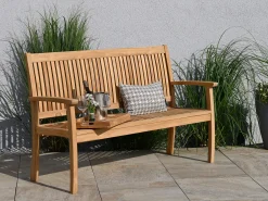 Teakholz Gartenbank Milano Premium 154cm 3-Sitzer
