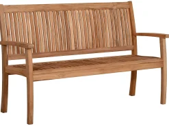 Teakholz Gartenbank Milano Premium 154cm 3-Sitzer