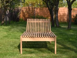 Teakholz Gartenliege Rollenliege Java Deluxe