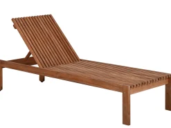 Teakholz Gartenliege Rollenliege Java Deluxe
