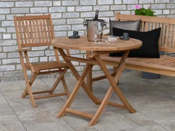 Teakholz Klapptisch rund Hampton Ø90cm