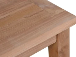 Teakholz Lounge Beistelltisch Doppelstock 100x50cm