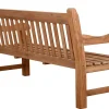 Teak Holz Parkbank Torino 180cm 4-Sitzer