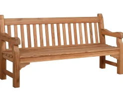 Teak Holz Parkbank Torino 180cm 4-Sitzer