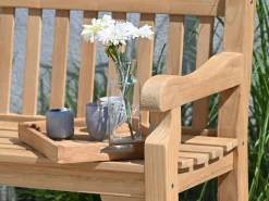Teak Holz Parkbank Torino 180cm 4-Sitzer