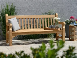Teak Holz Parkbank Torino 180cm 4-Sitzer