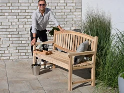Teakholz Sitzbank Anita 3-Sitzer 150cm