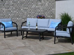 4-teiliges Alu-Rope Loungeset Royal Orchid