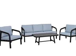 4-teiliges Alu-Rope Loungeset Royal Orchid