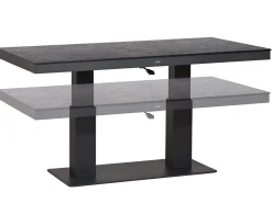 4-teiliges funktionales Alu Loungeset Providence HPL Lifttisch 138x80cm