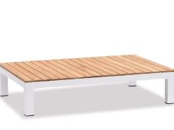 4-teiliges Lounge Möbel Set Katamaran Alu Teak Ecklounge white