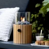 Tischfeuer Cosiscoop Timber Teakholz round Ø18cm