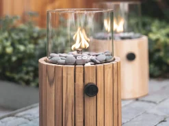 Tischfeuer Cosiscoop Timber Teakholz round Ø18cm