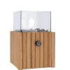Tischfeuer Cosiscoop Timber Teakholz square 20x20cm
