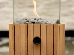 Tischfeuer Cosiscoop Timber Teakholz square 20x20cm