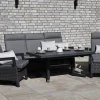 Verstell-Loungesessel Chalet Alu Geflecht mix-grey