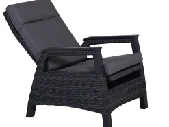 Verstell-Loungesessel Chalet Alu Geflecht mix-grey